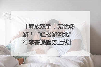 解放双手，无忧畅游！“轻松游河北”行李寄递服务上线